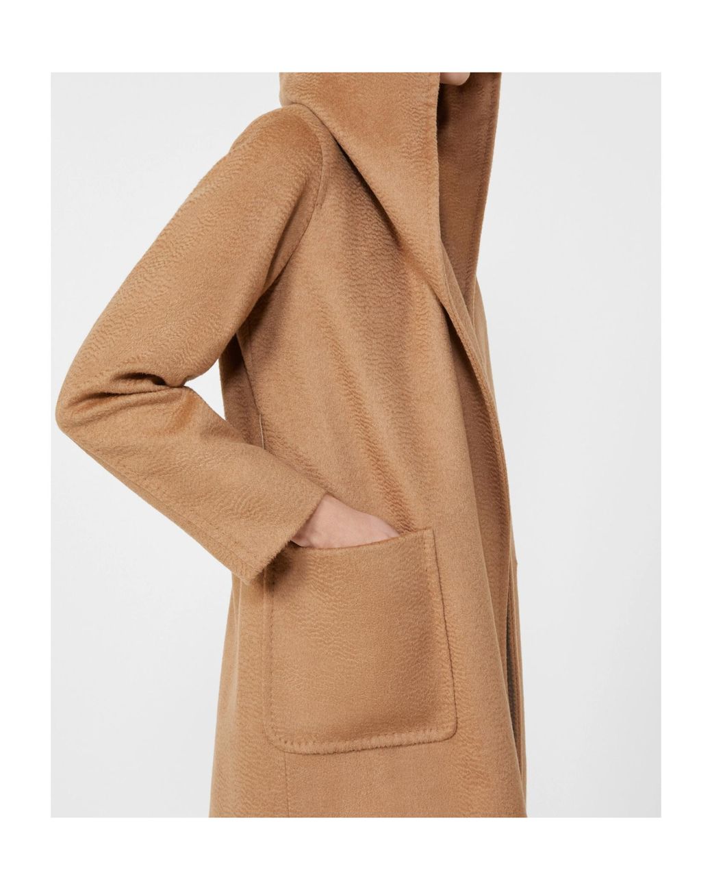 Max Mara Brown Rialto Hooded Belted Coat