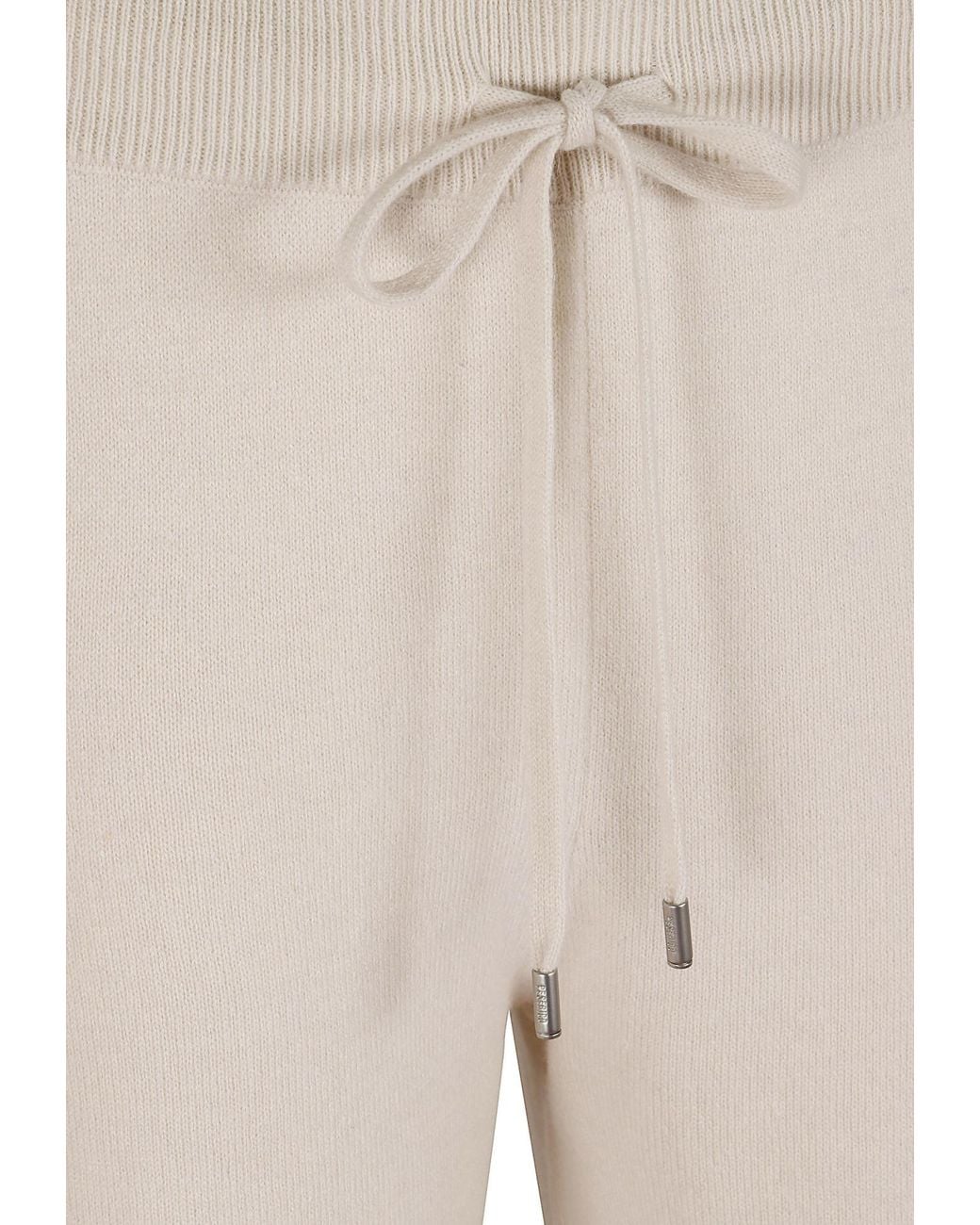 Peserico Gray Elastic Waistband Knit Casual Pants