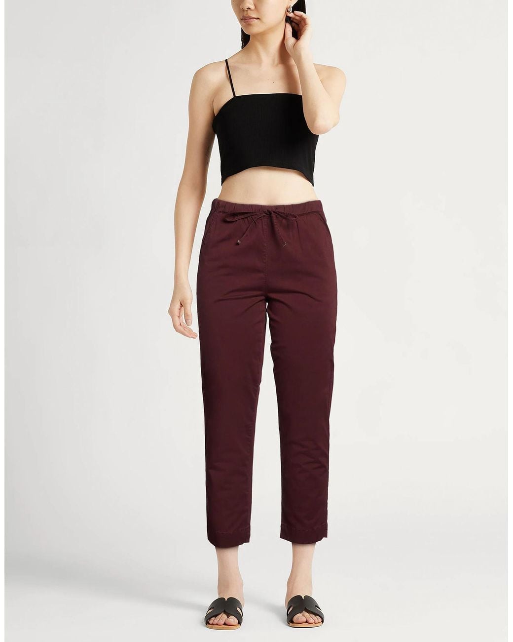 Max Mara Purple Slim-Fit Casual Pants