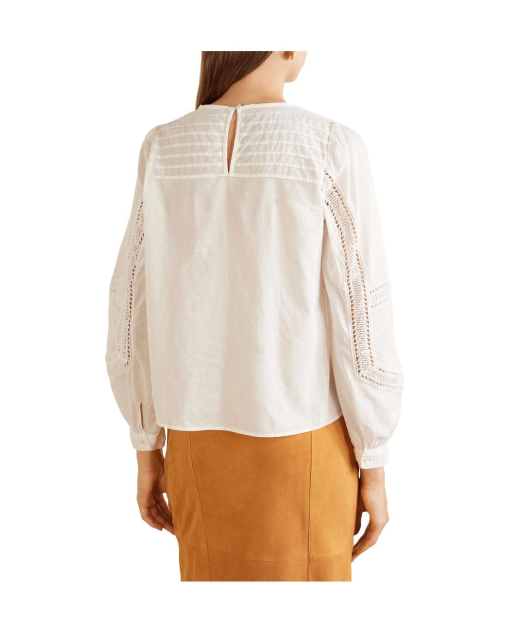 Ulla Johnson White Anglaise Cotton Blouse