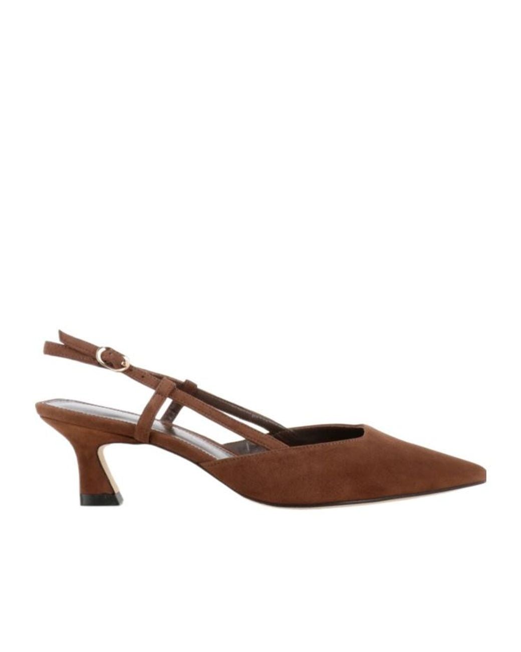 Stuart Weitzman Brown Pointed-Toe High-Heeled Sandals