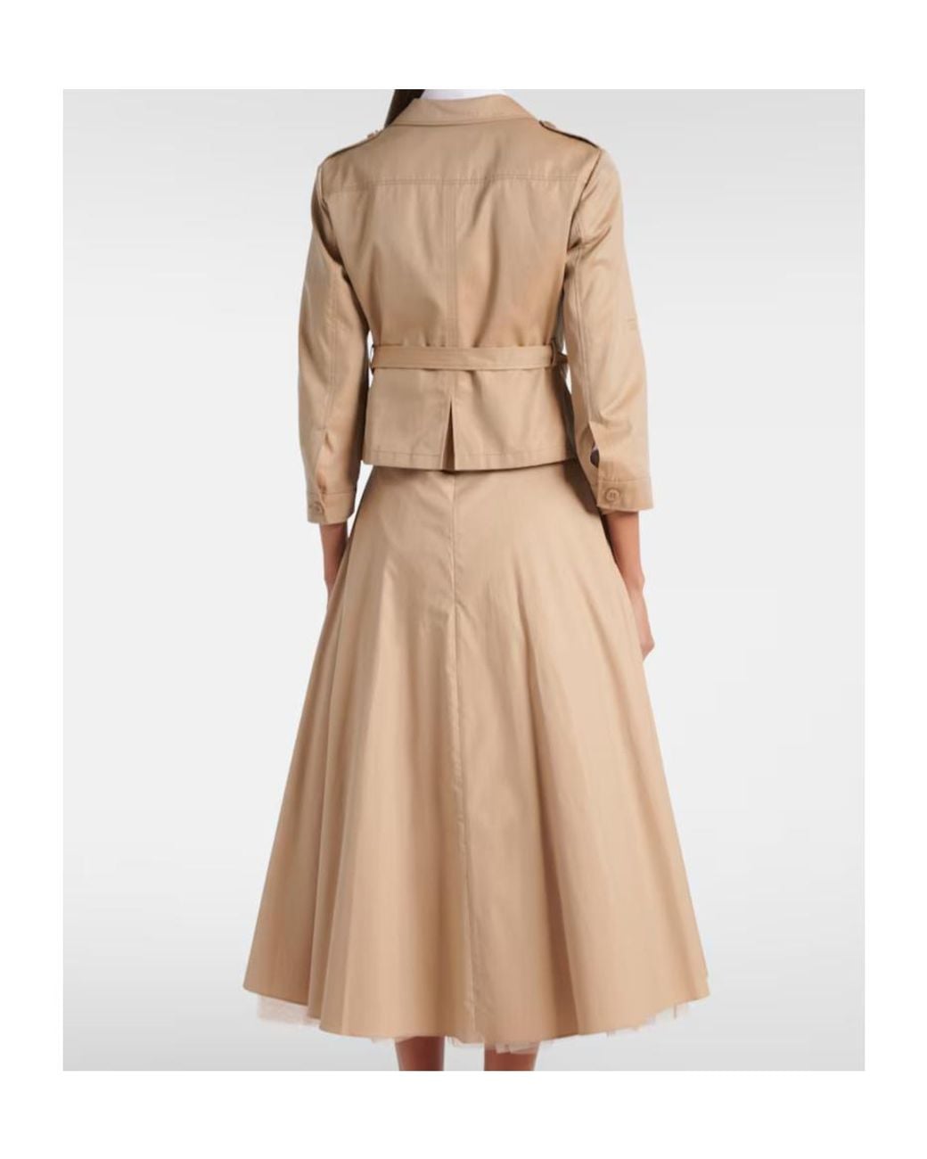 Dorothee Schumacher Natural Lapel Long-Sleeved Trench Coat