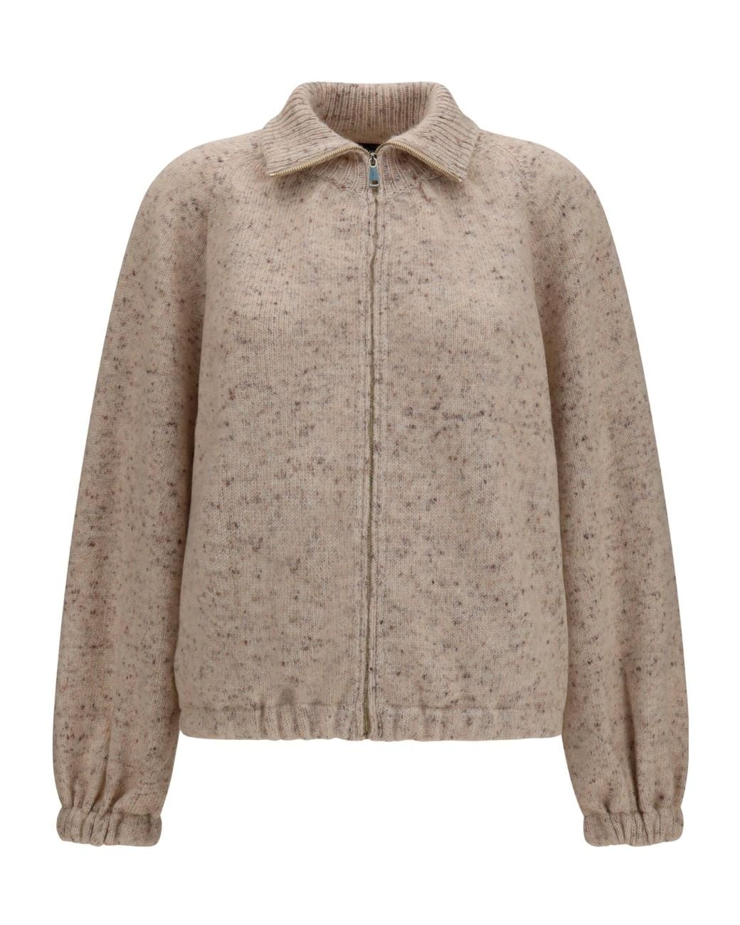 Fabiana Filippi Brown Oversized Bouclé Knitted Jacket
