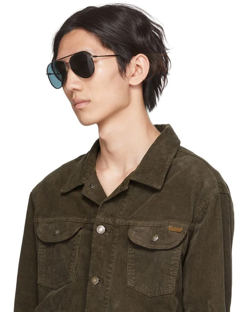 Tom Ford Blue Eyewear Aviator Frame Sunglasses for men