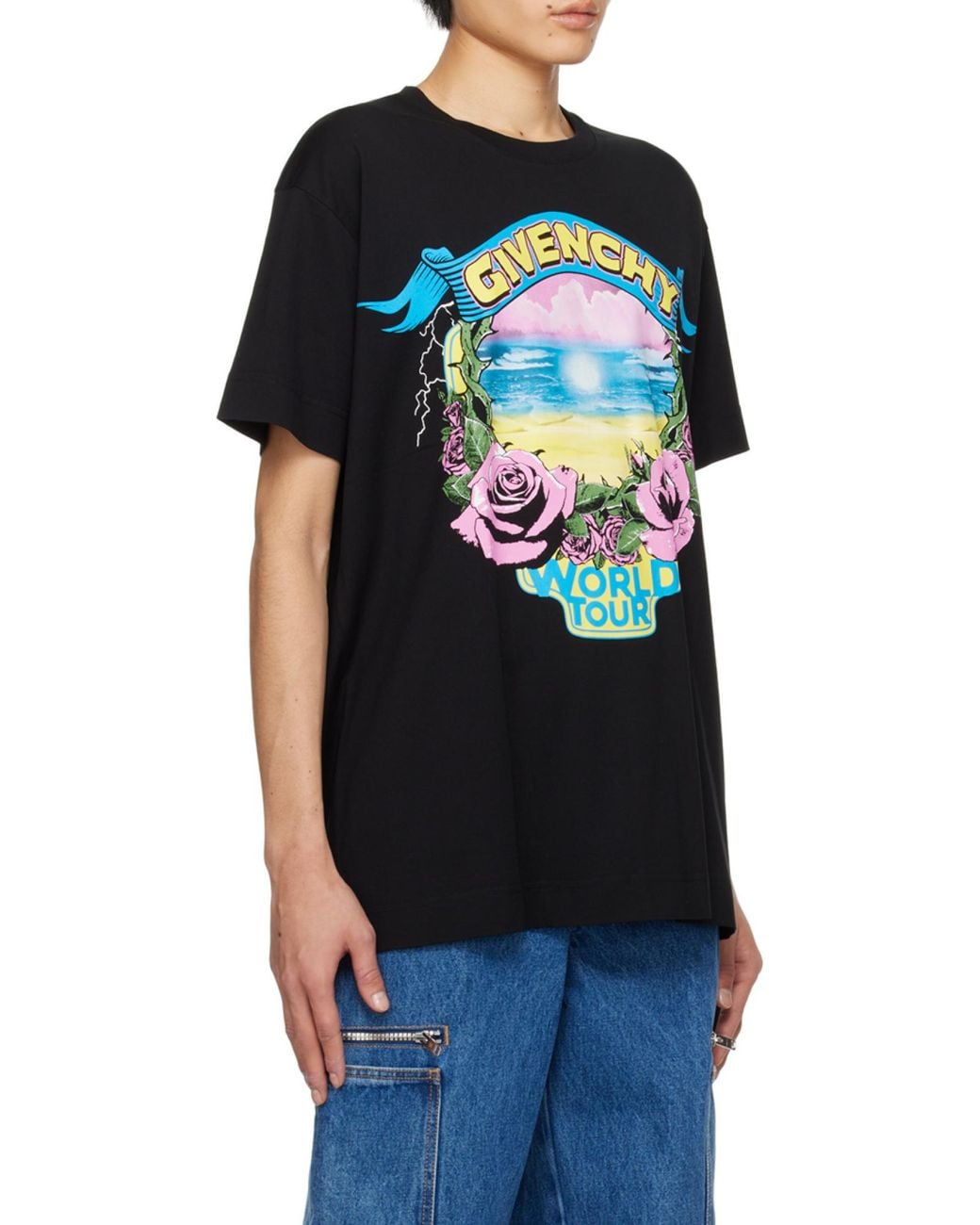 Givenchy Black World Tour Oversized T-Shirt for men
