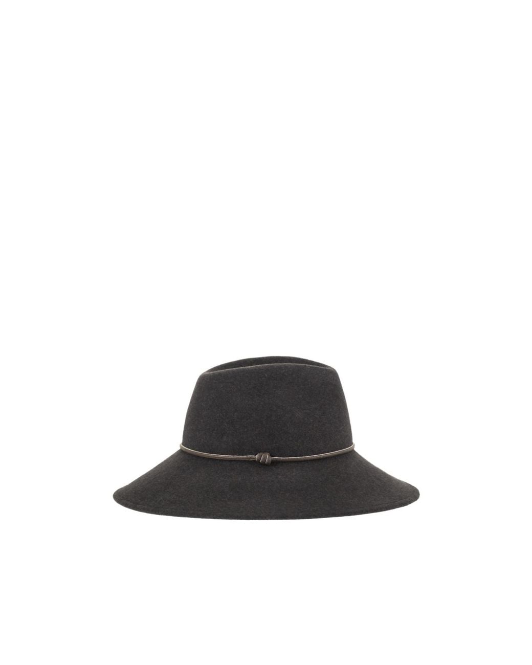 Peserico White Bead-Embellished Wide-Brim Hat