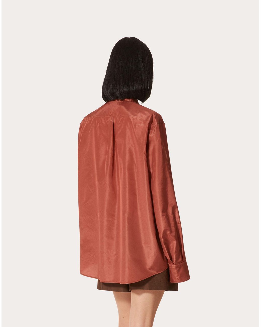 Valentino Red Long-Sleeve Button-Fastening Shirt