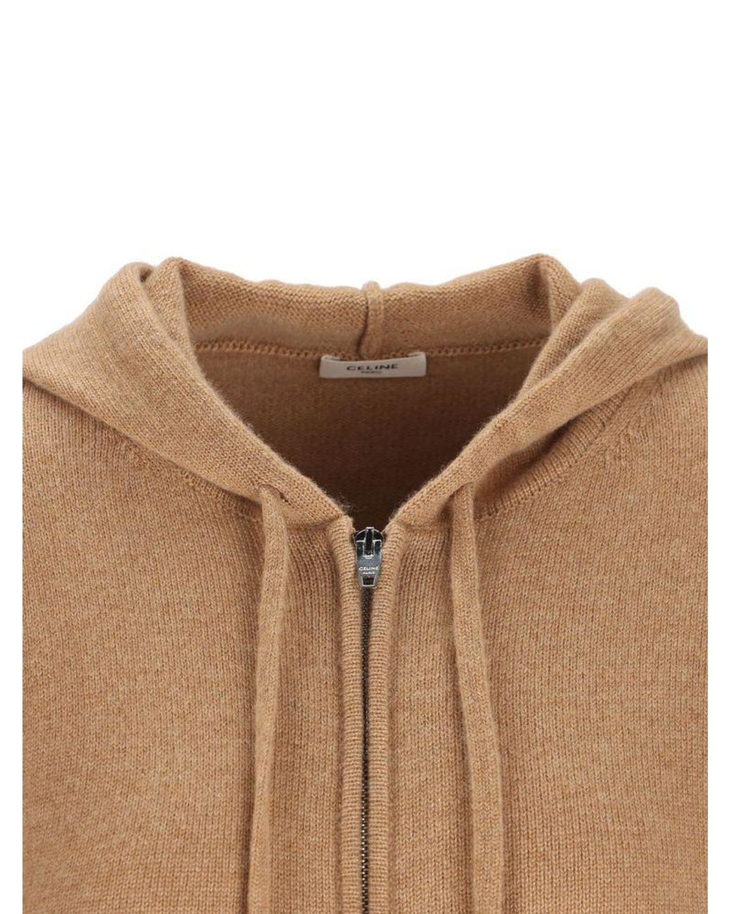 Céline Brown Zip-Up Hoodie