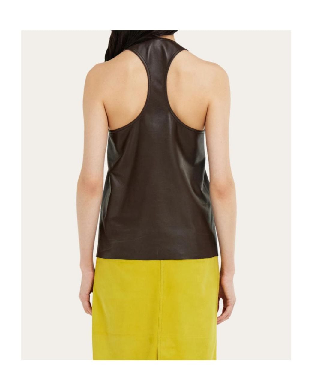 Ferragamo Black Nappa Racer Back Vest