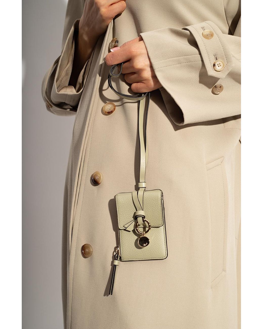 Chloé Metallic Alphabet-Strap Card Holder