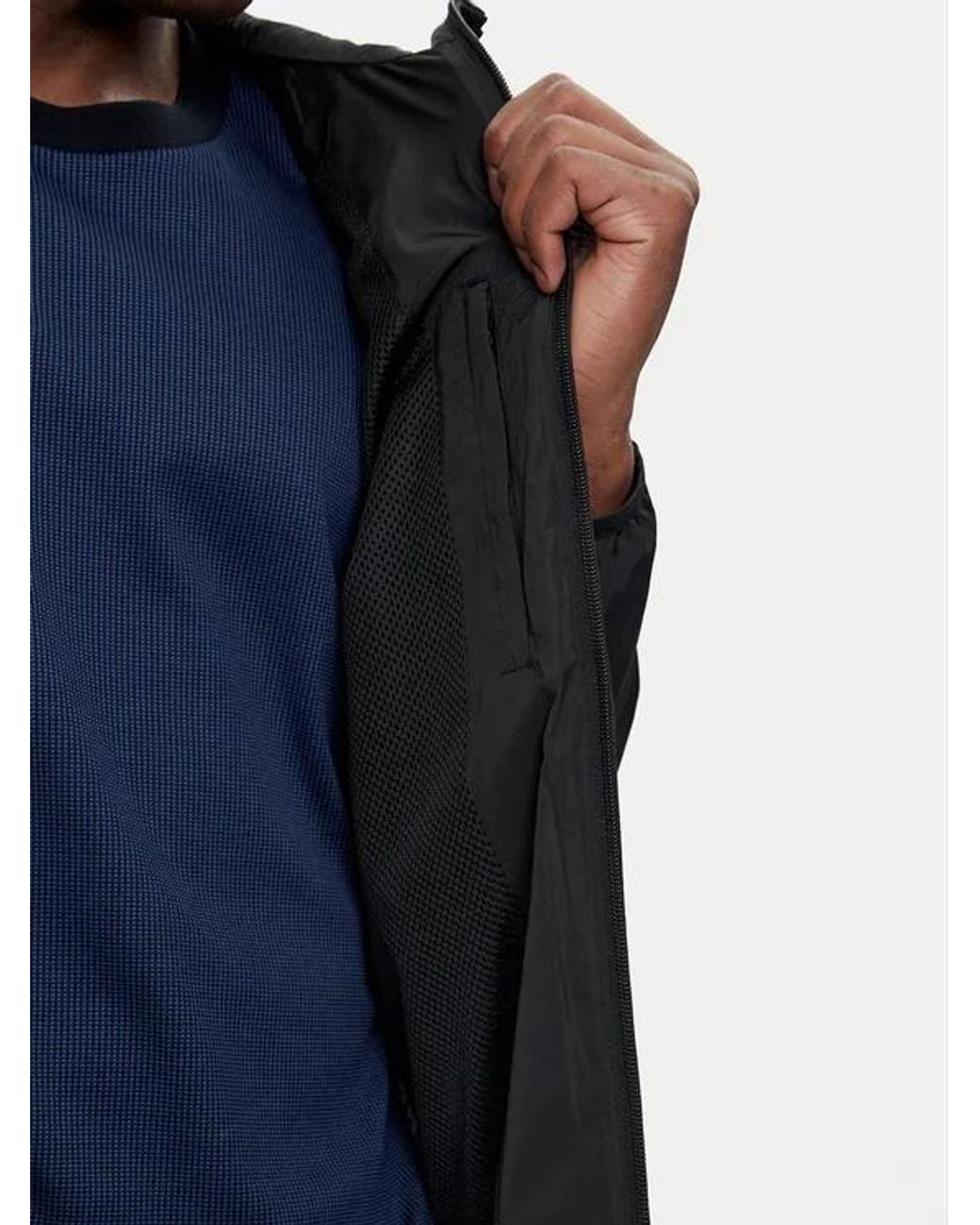 EA7 Black Core Identity Hooded Jacket for men