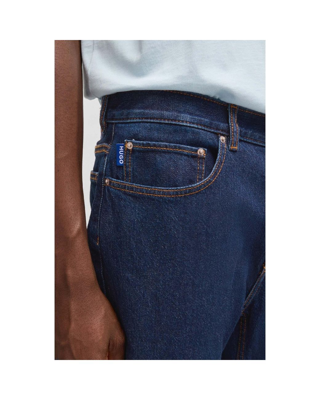 Boss Blue Solidcolor Jeans for men