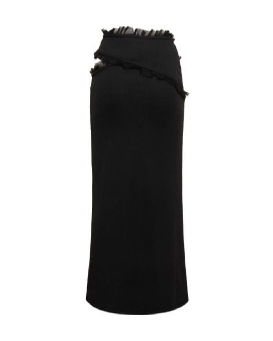 Christopher Esber Black Frilly Skirt