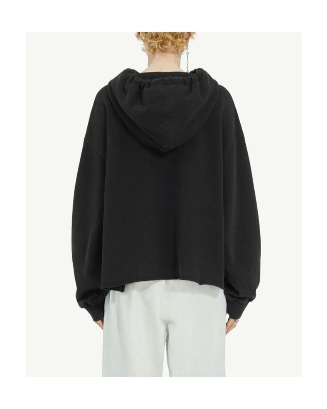 MM6 by Maison Margiela Black Drop Shoulder Hoodie