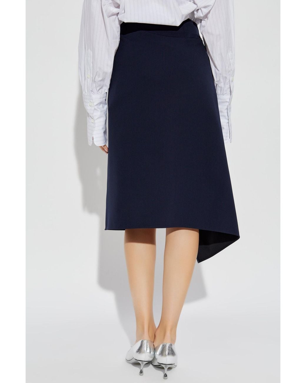 Stella McCartney Blue Chain-Detailed Midi Skirt