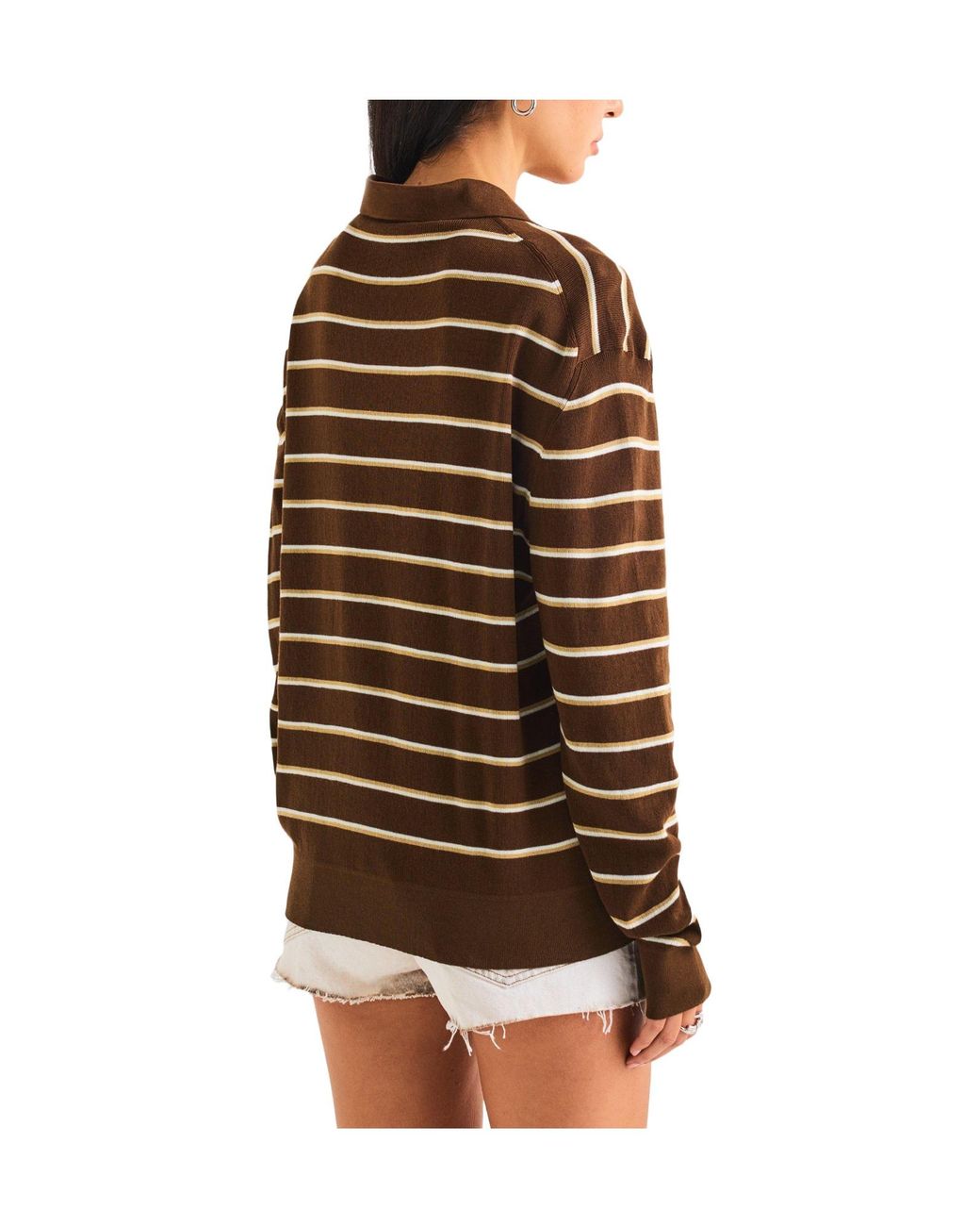 Miu Miu Brown Long Sleeve Polo Shirt