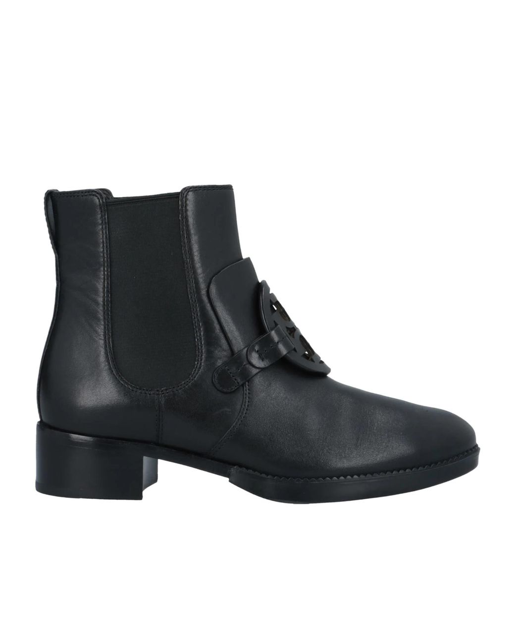 Tory Burch Black Solid Color Round-Toe Upper