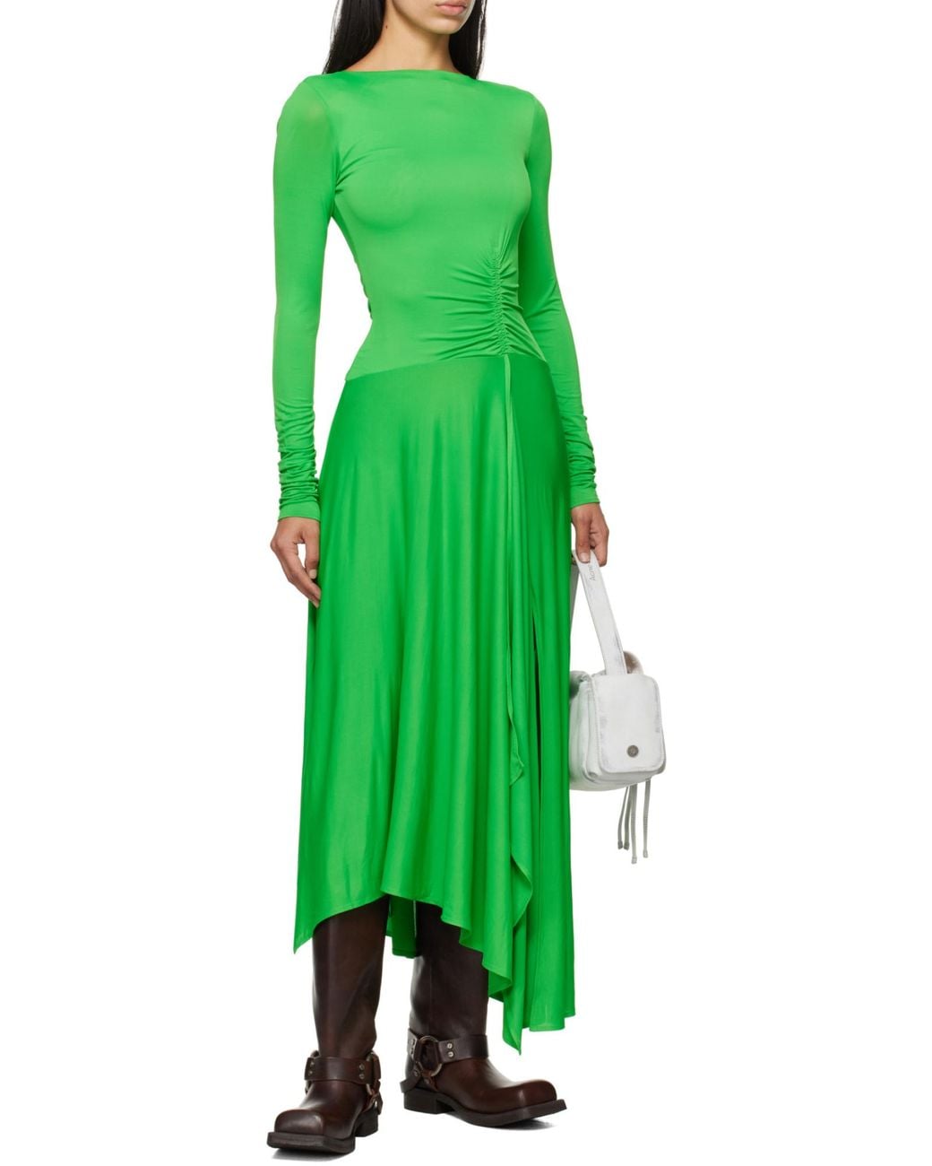 Acne Green Long-Sleeved Dress