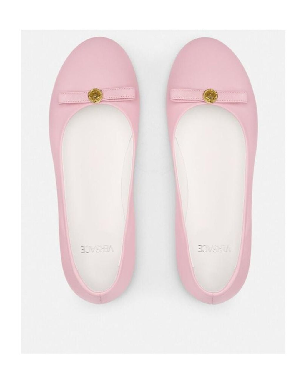 Versace Pink Medusa Ballerina Shoes