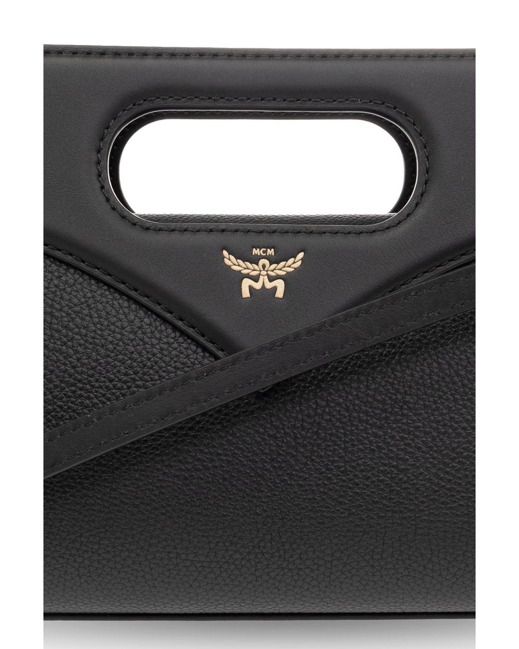 MCM Black Logo Shoulder Bag