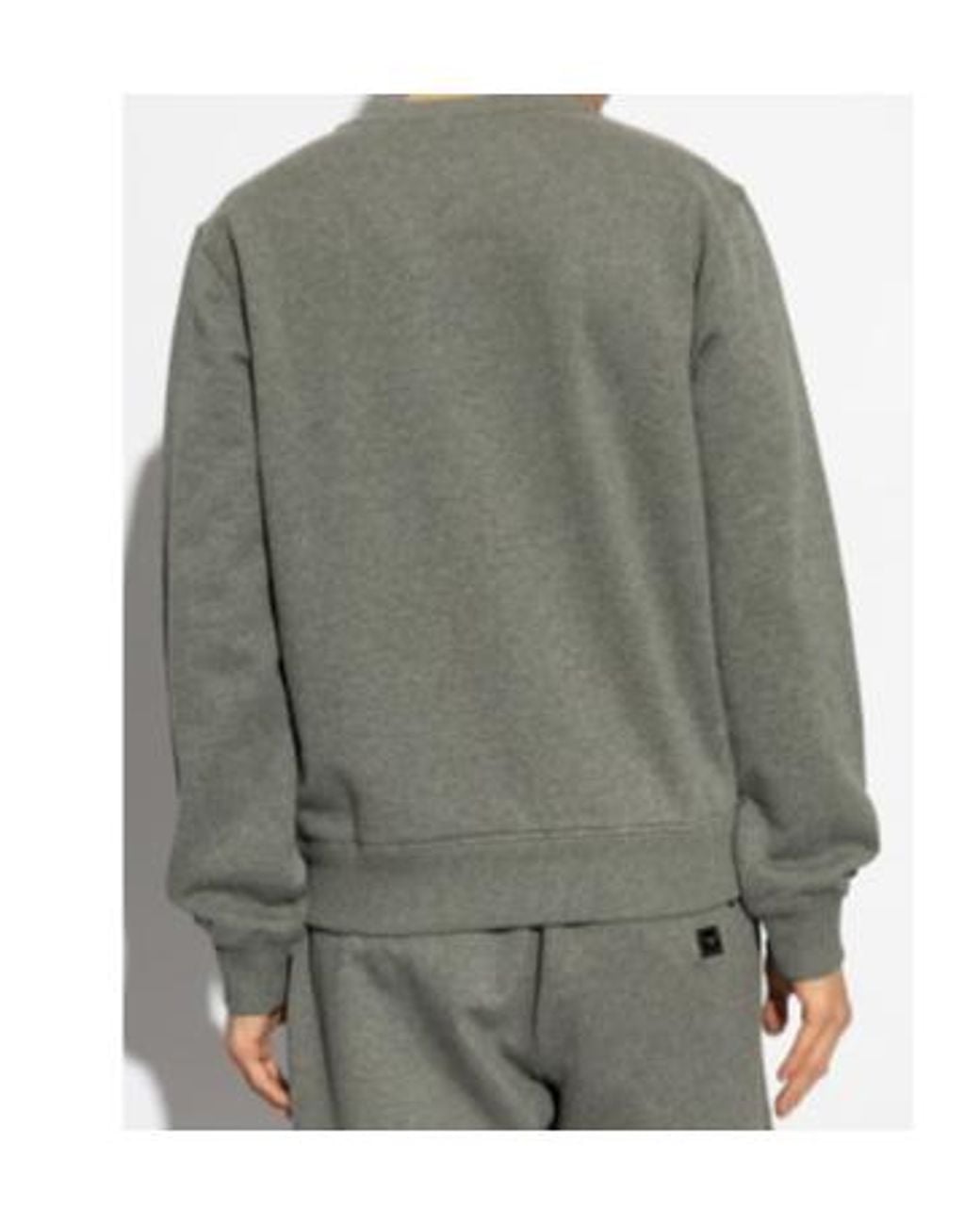 Dolce & Gabbana Gray Logo Plaque Sweatshirt for men