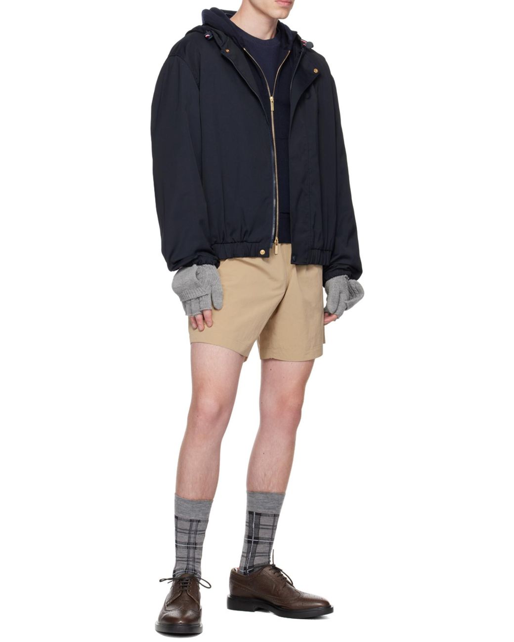 Thom Browne Blue Hooded Jacket for men