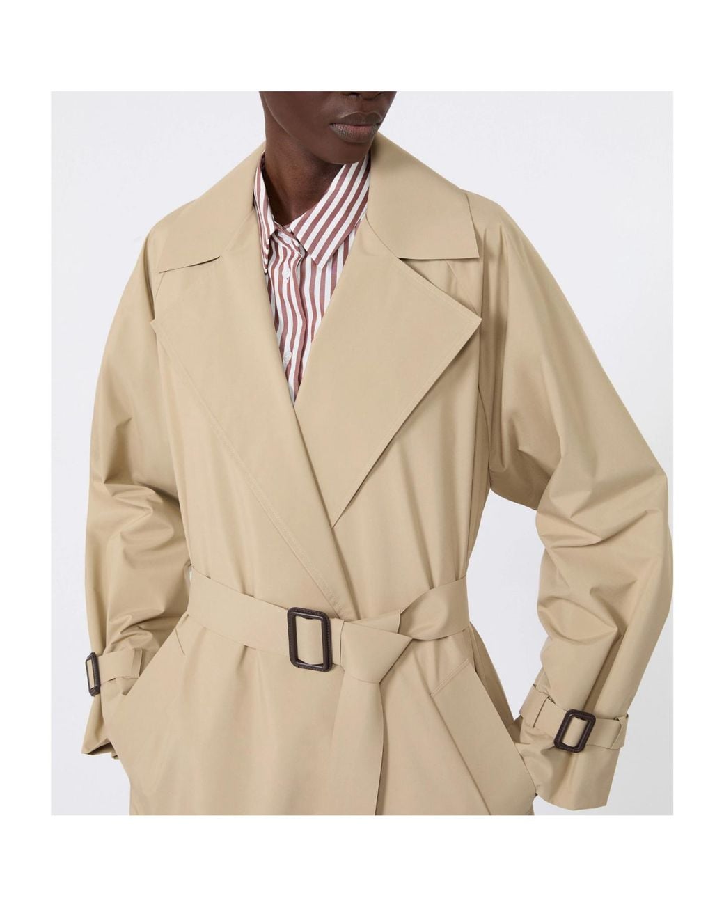 Weekend by Maxmara Natural Long Water-Repellent Technical Trench Coat