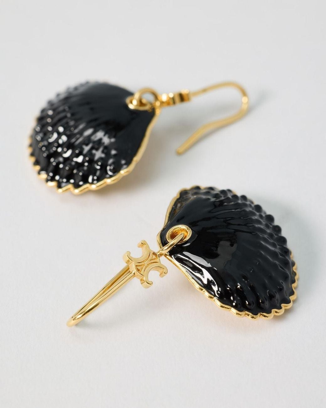 Céline White Seashell Earrings