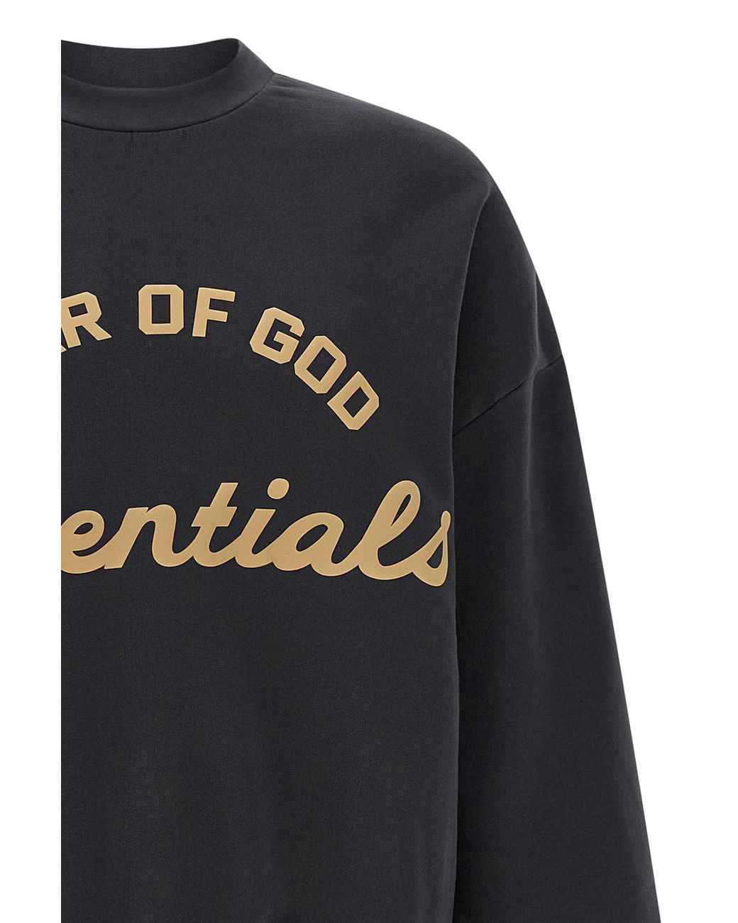 Fear Of God Black Essentials Logo Print Sweatshirt for men