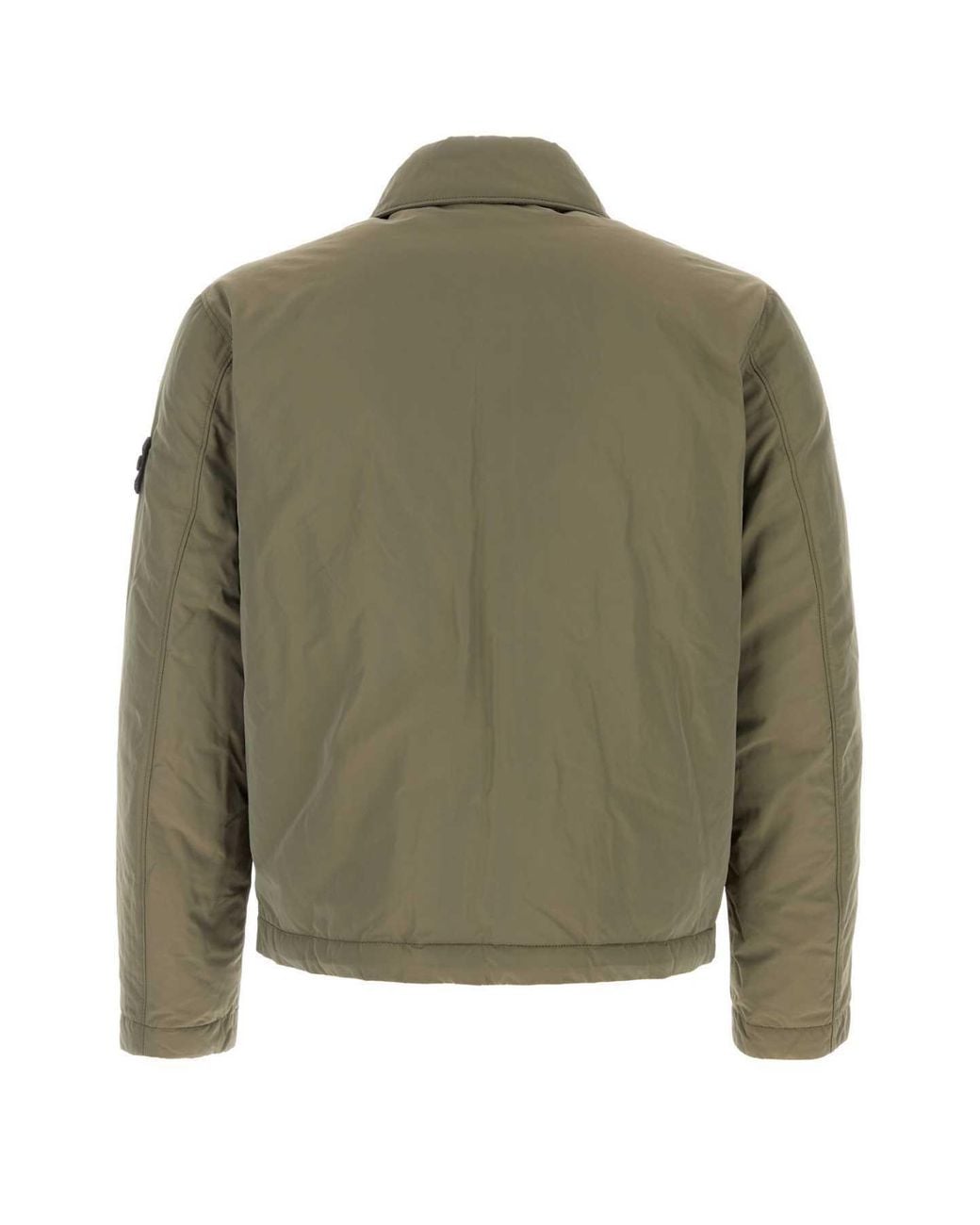 Stone Island Natural Quilted Button-Up Jacket for men