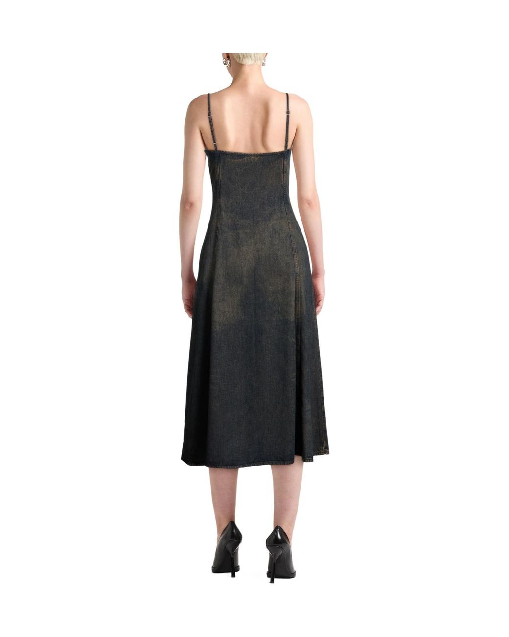 DIESEL Black Dark Denim Sleeveless Dress