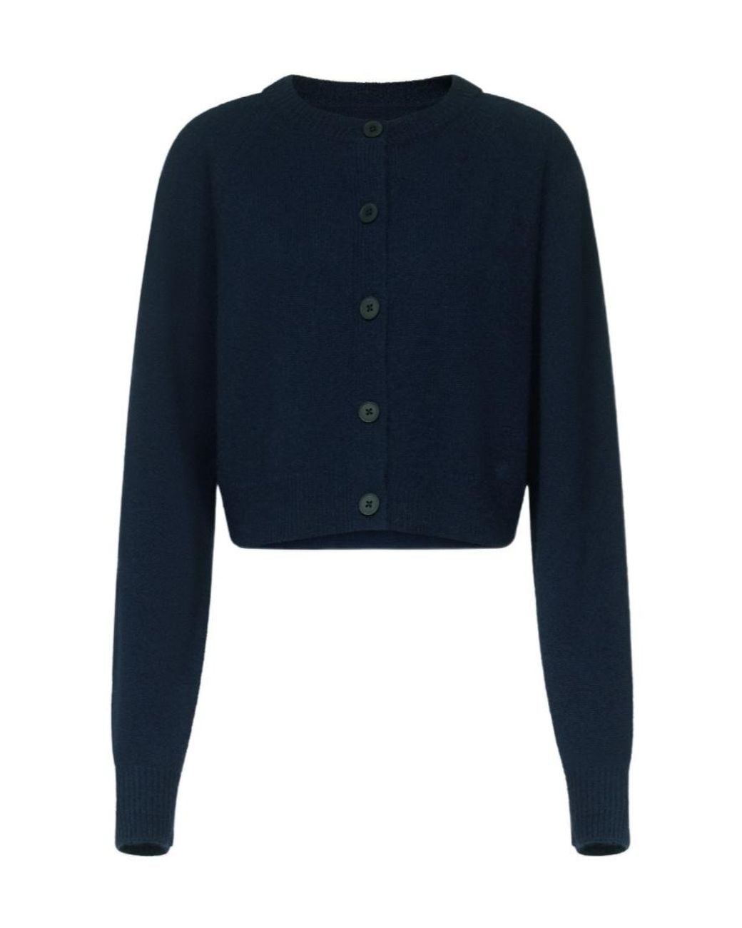 Loulou de Saison Blue Heike Buttoned Cropped Cardigan