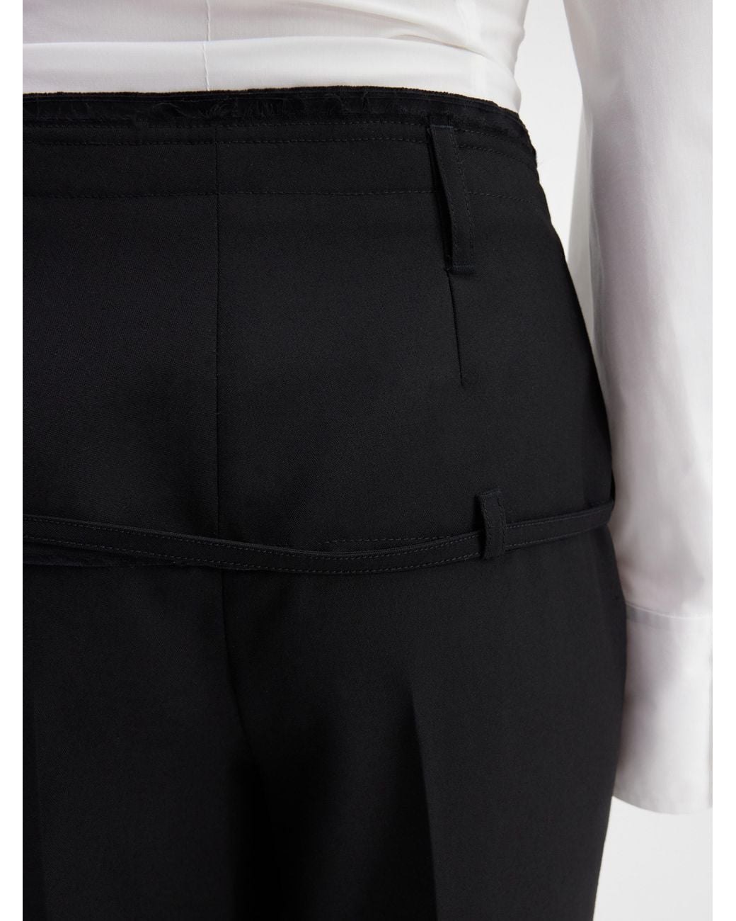 Jacquemus Black Belted Wide-Leg Pants