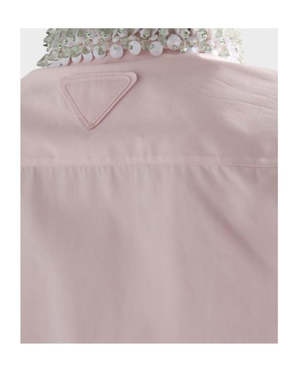 Prada Pink Embellished Poplin Shirt