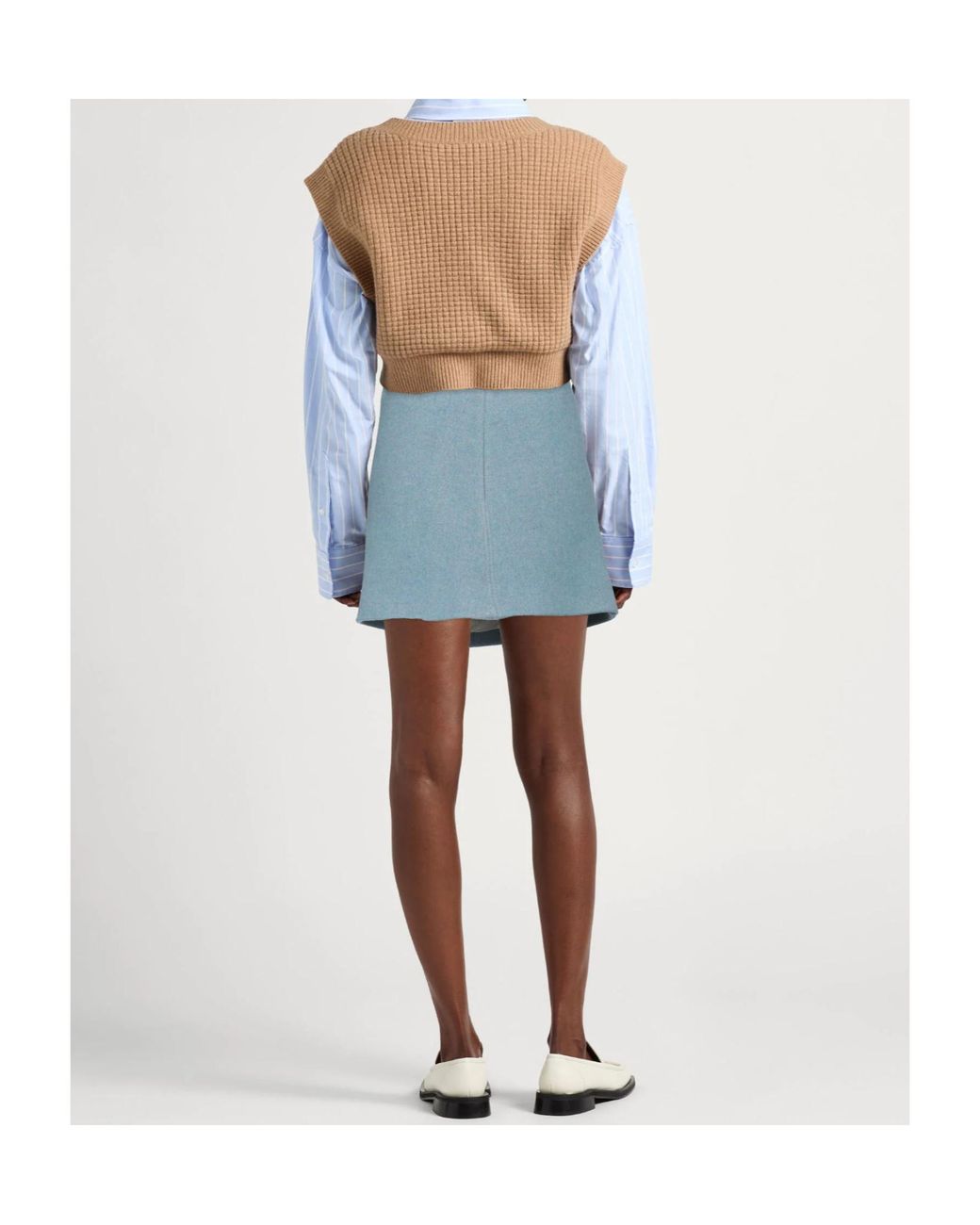 Ganni Blue Flare Skirt