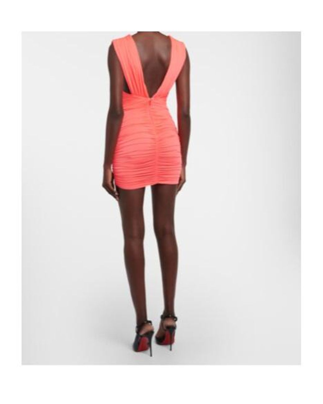 Alex Perry Red Keanen Ruched Minidress