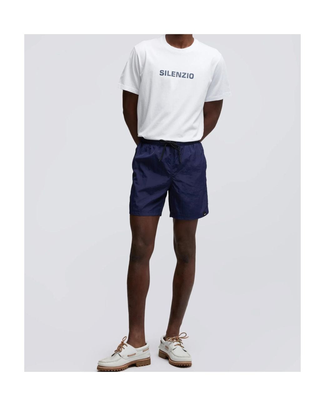 Aspesi Blue Sea Drawstring Swim Shorts for men