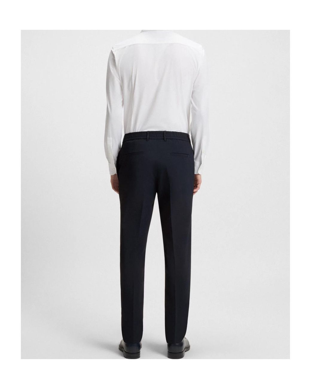 Boss Blue Boss Pleated Slim Fit Pants for men