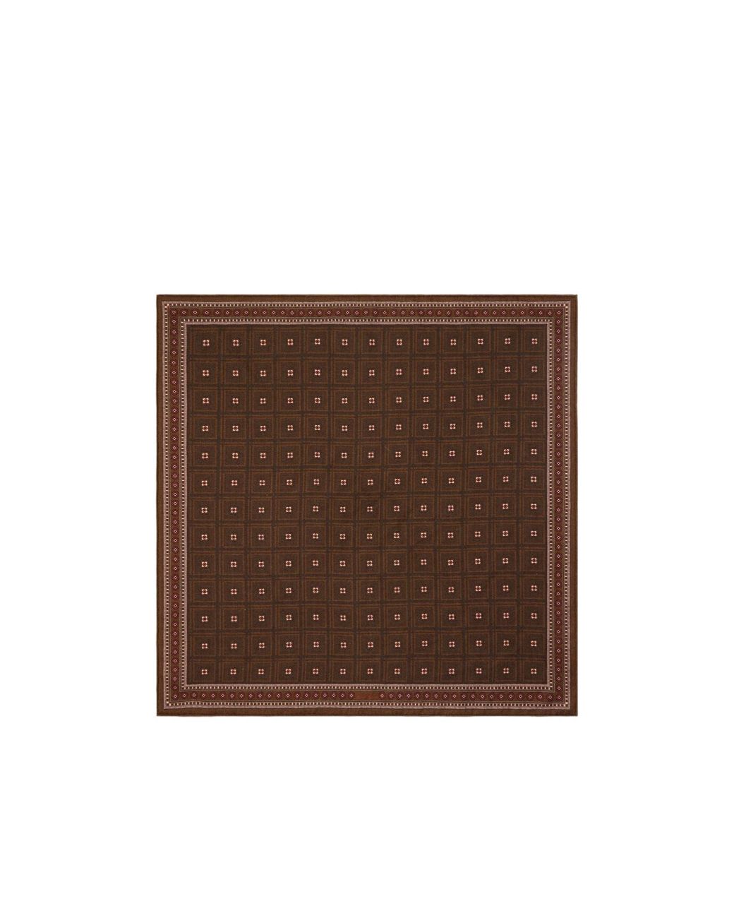 Loro Piana Brown Henry Foulard 60 X 60 for men