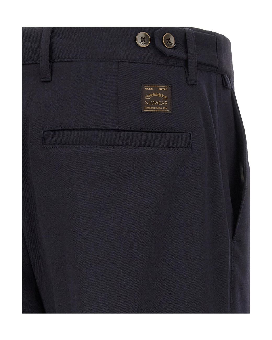 Incotex Blue Pleated Tailored Pants for men