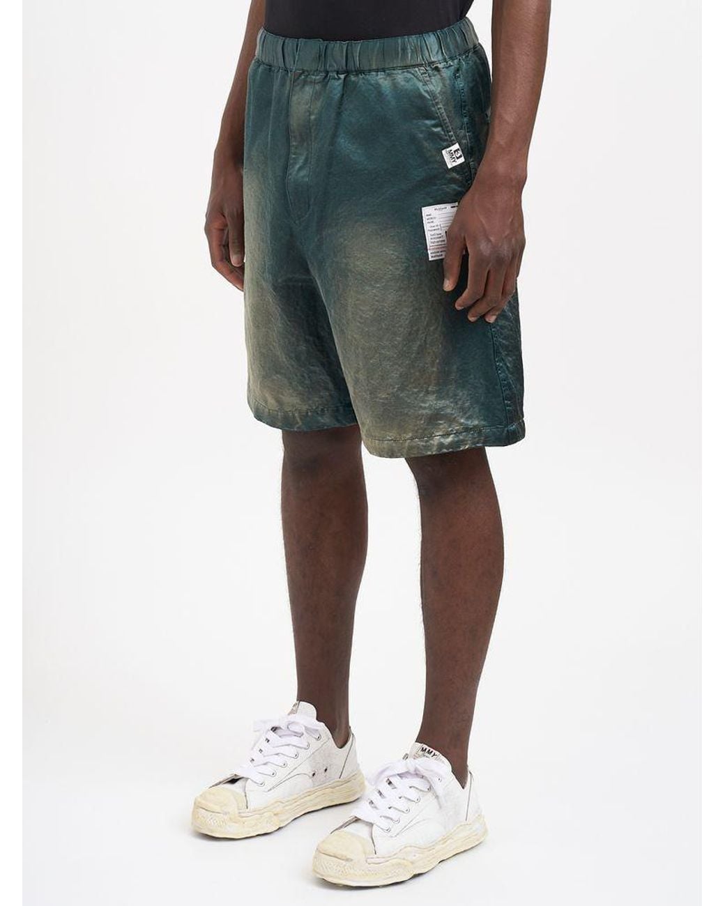 Maison Mihara Yasuhiro Green Elastic-Waist Shorts for men