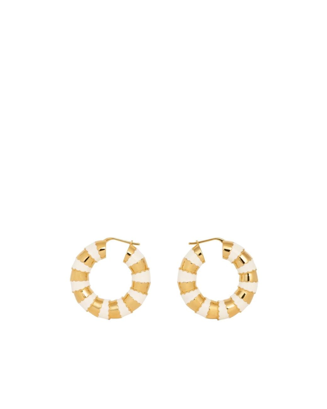 Céline Metallic Frosted Hoops