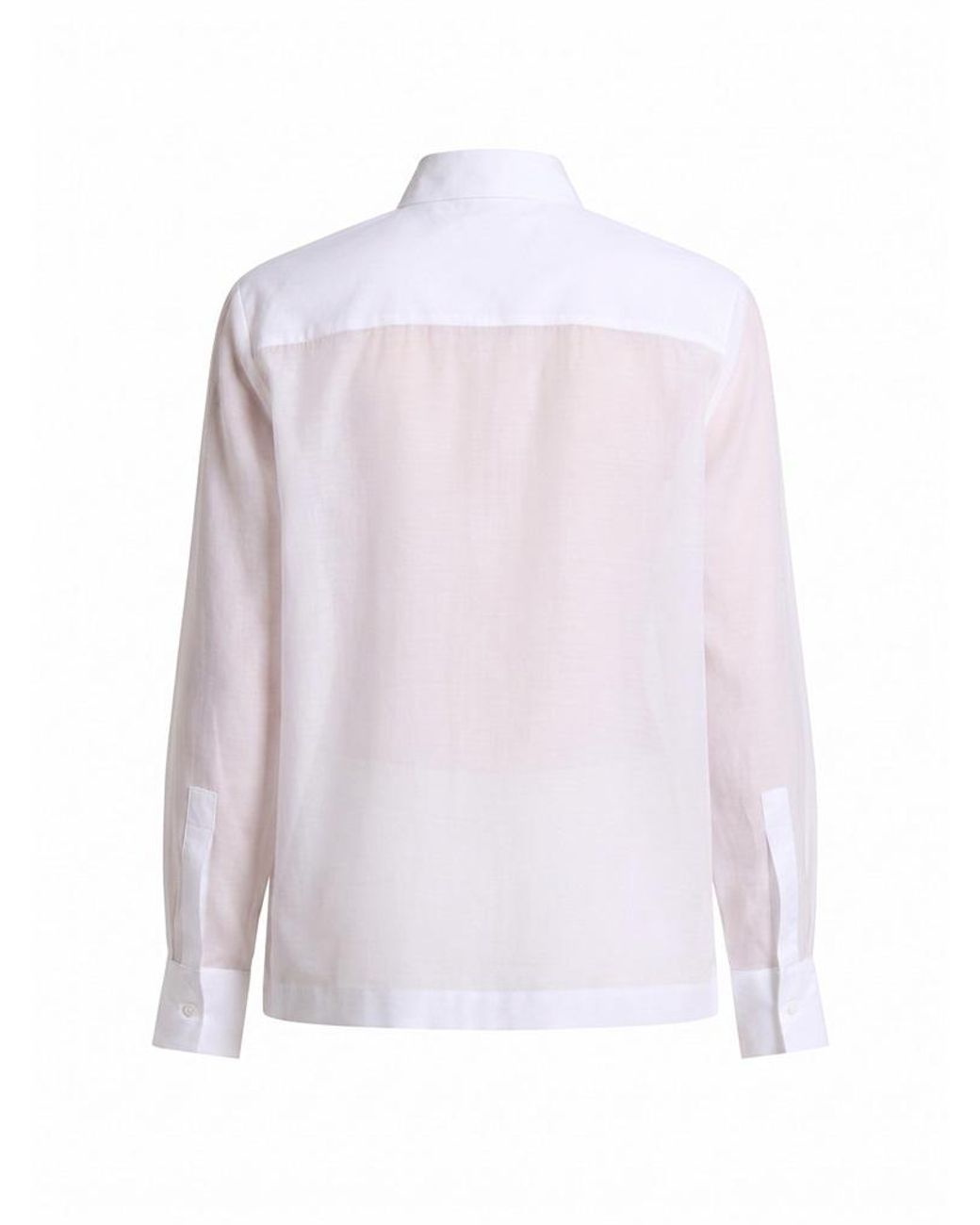 Peserico White Bead-Embellished Long-Sleeved Shirt