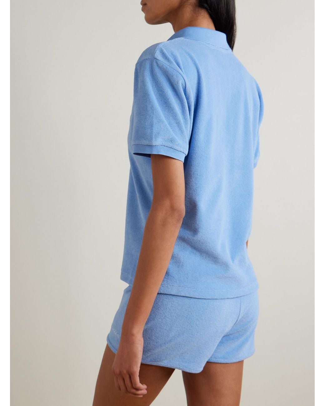 Hunza G Blue Cotton Polo Shirt