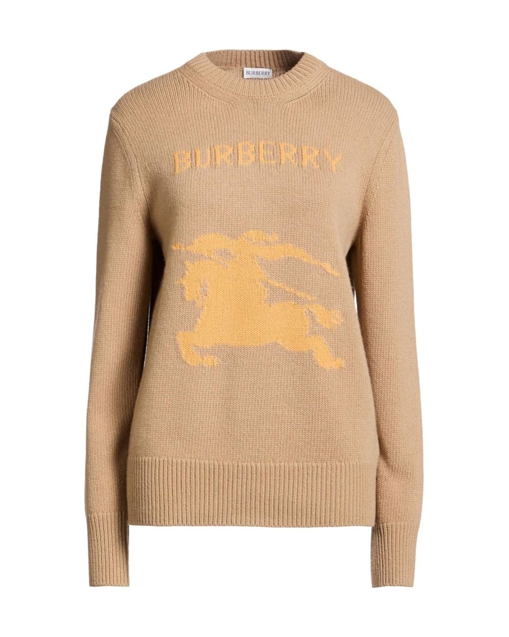 Burberry Natural Two-Tone Cashmere Knitwear