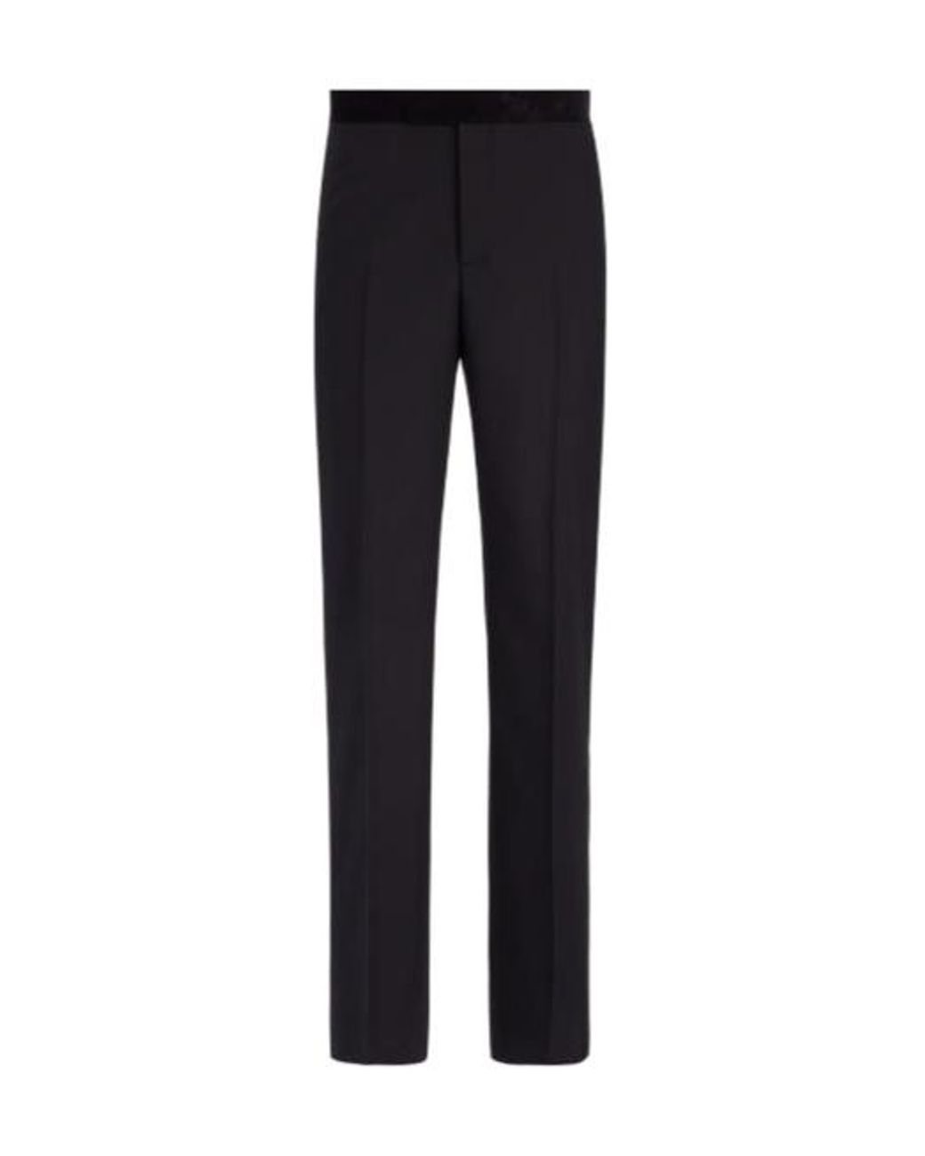 Dior Blue Homme Pleat Detailed Straight Leg Trousers for men
