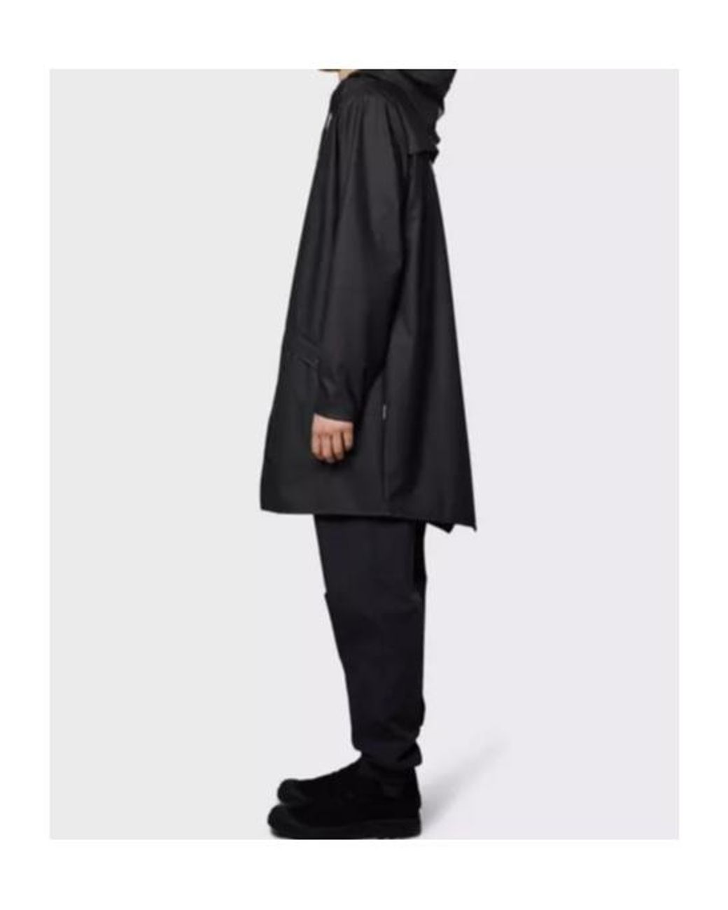 Rains Blue Long-Sleeved Hooded Raincoat for men