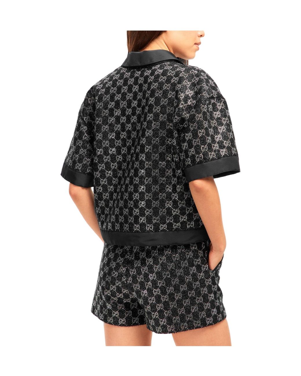 Norma Kamali Black Sequined Short Top