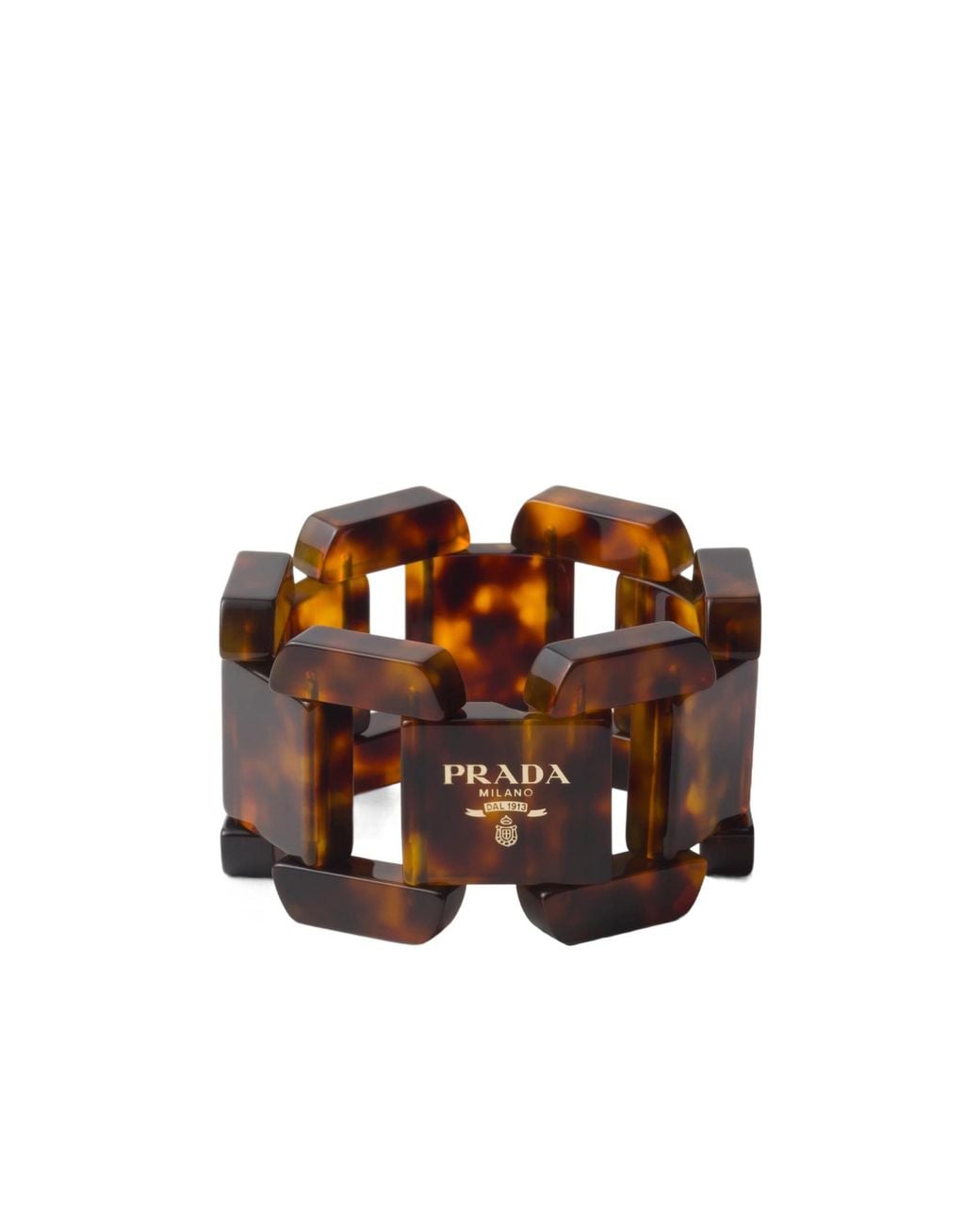 Prada Brown Logo-Printed Bracelet