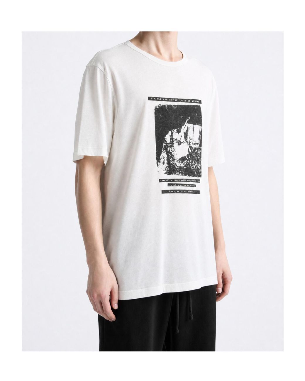 Ann Demeulemeester White Baptist Graphic-Print T-Shirt for men
